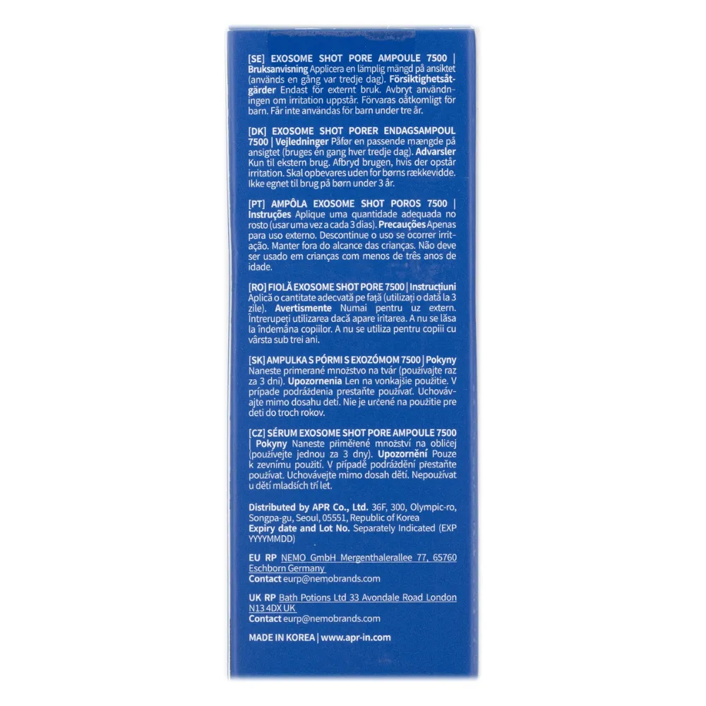 Medicube One Day Exosome Shot Pore Ampoule 7500 30ml