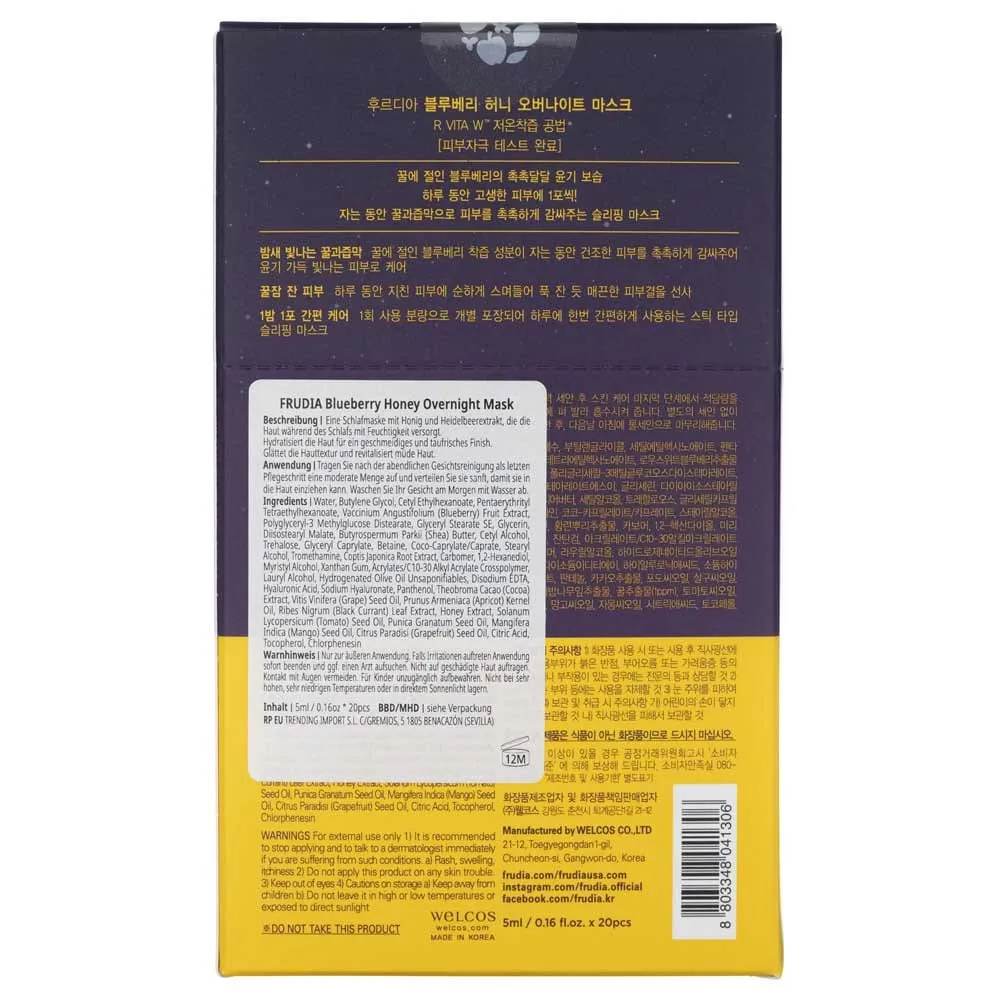 FRUDIA Blueberry Honey Overnight Mask (20 x 5ml)