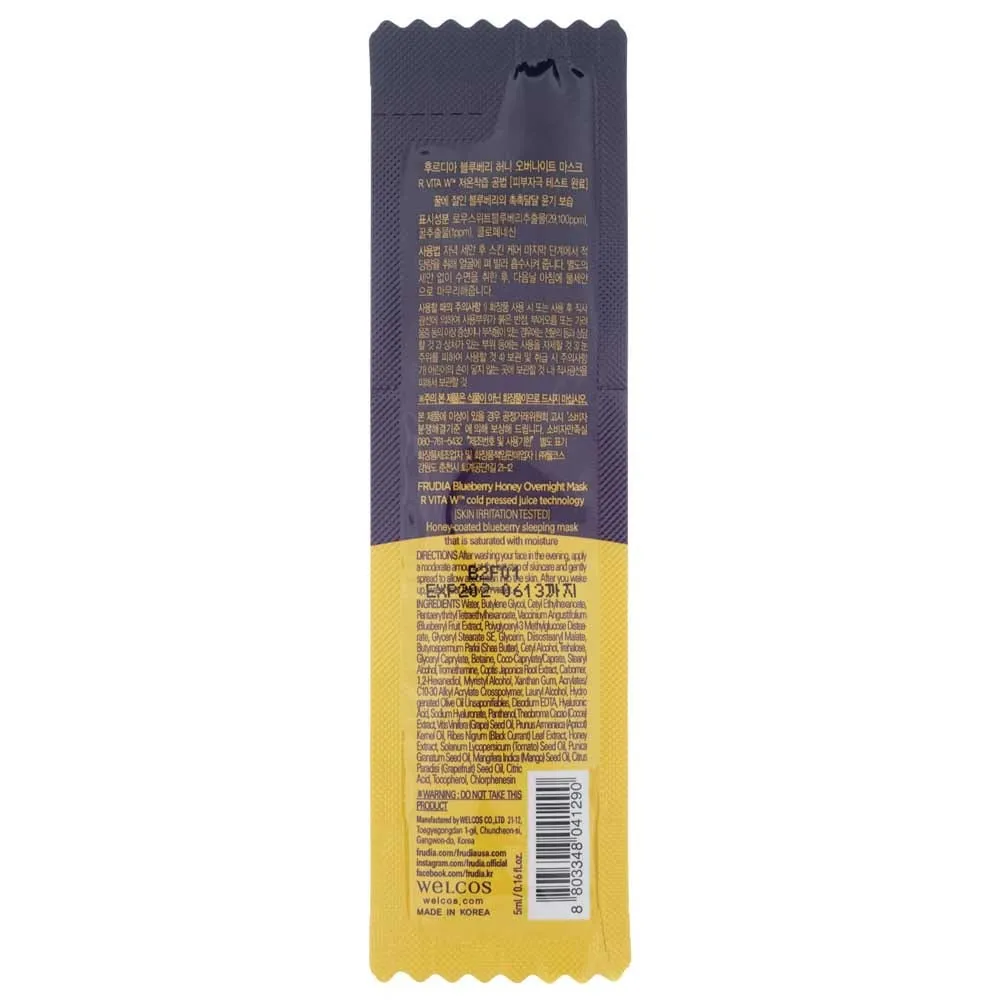 FRUDIA Blueberry Honey Overnight Mask (20 x 5ml)