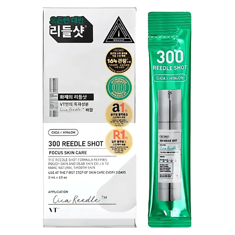 VT Cosmetics Reedle Shot 300 Microneedle Face Booster 2ml x 10
