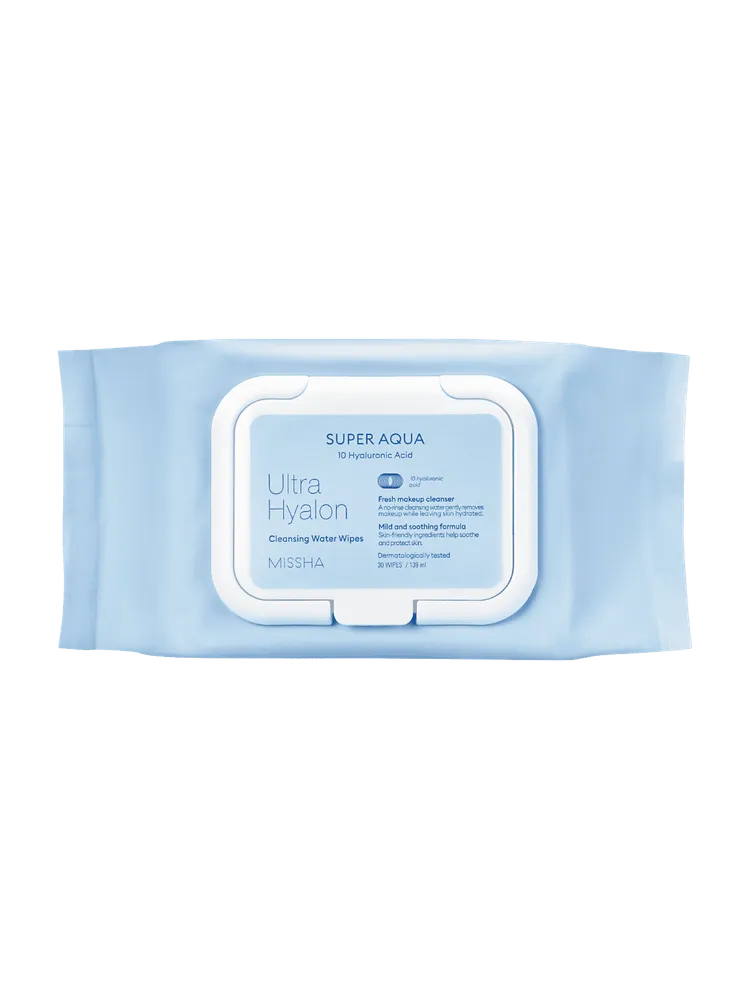 MISSHA Super Aqua Ultra Hyalron Cleansing Water Wipes 139ml