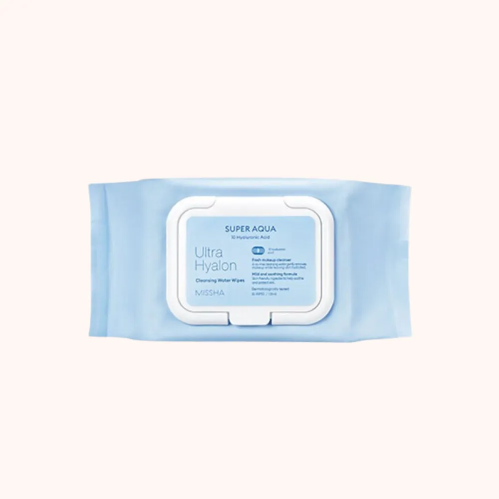 MISSHA Super Aqua Ultra Hyalron Cleansing Water Wipes 139ml